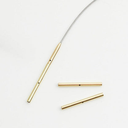 Lantern Moon Cord Connectors in 24K Solid Brass, 2pc