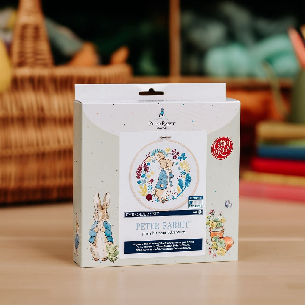 Beatrix Potter - Peter Rabbit Plans His Next Adventure Embroidery Kit