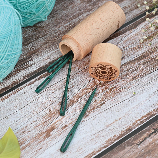 Knitter's Pride Mindful Collection Teal Wood Darning Needles