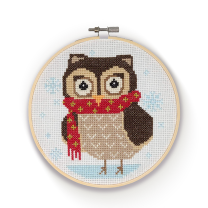 Winter Owl Cross Stitch Kit