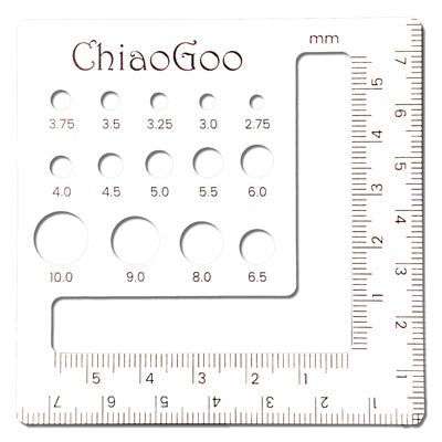 ChiaoGoo Swatch and Needle Gauge small 3"