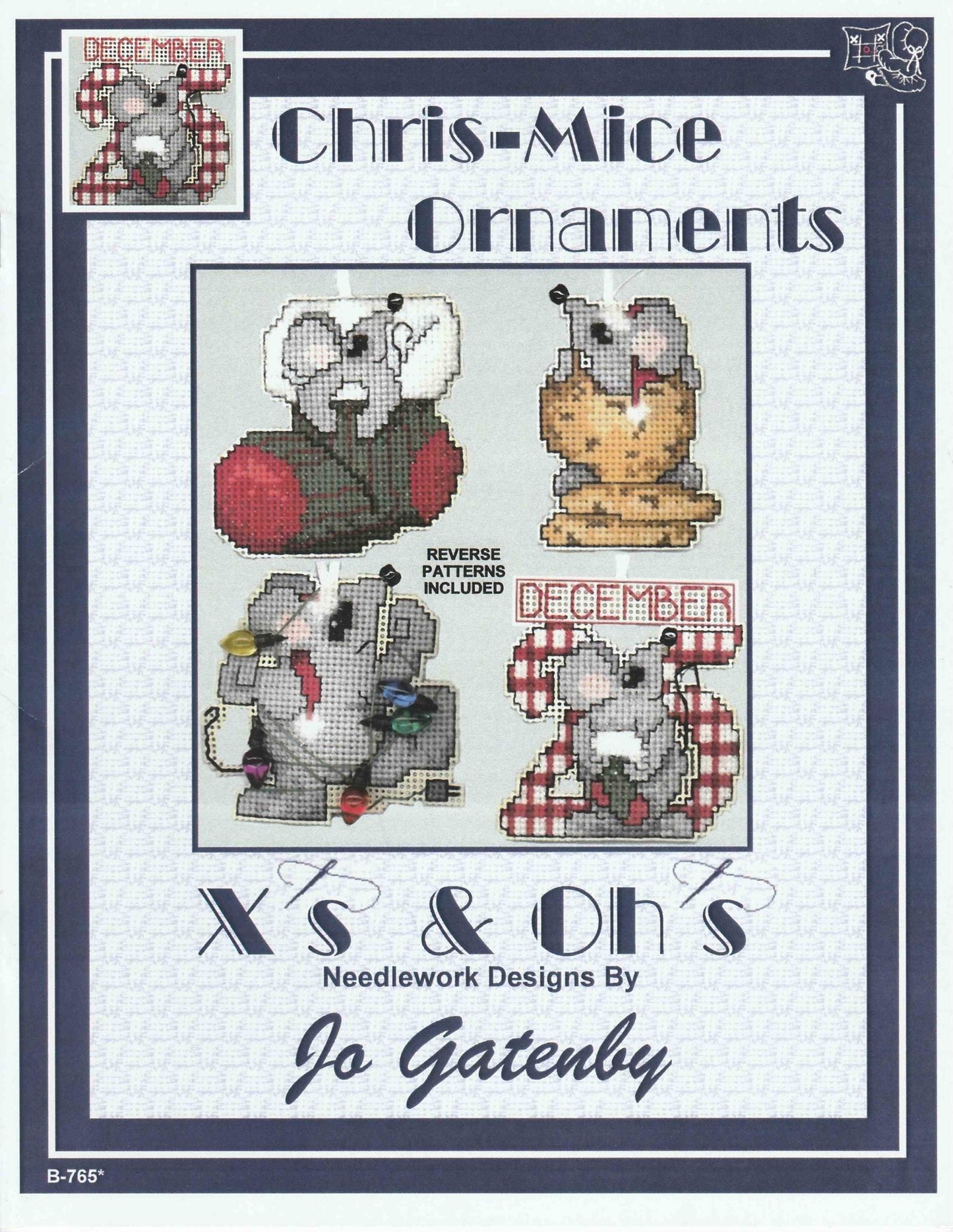 X's & Oh's Chris-mice Ornaments B-765*