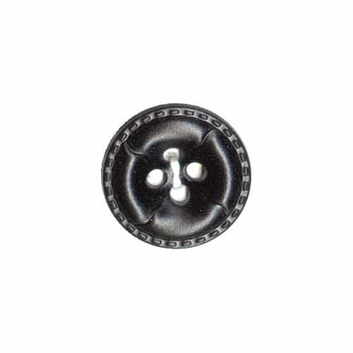 ELAN Round Black 18mm 4-Hole Button - 3-pk