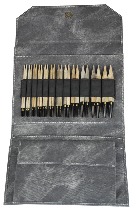 LYKKE Driftwood 5" Interchangeable Circular Knitting Needle Set Driftwood - Grey Denim Effect