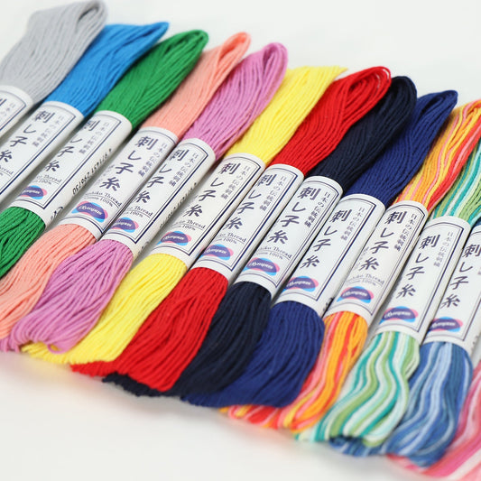 Olympus Sashiko Thread 20m Skein - Variegated Colours