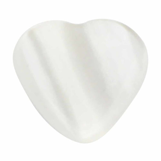 CIRQUE Novelty Shank Button - White - 10mm (3⁄8″) - Heart