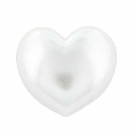 Cirque Heart 12mm Shank Button Pearl