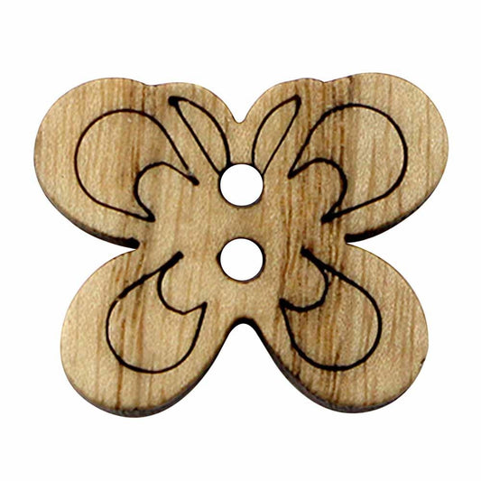 Cirque Butterfly 23mm 2-Hole Button Natural