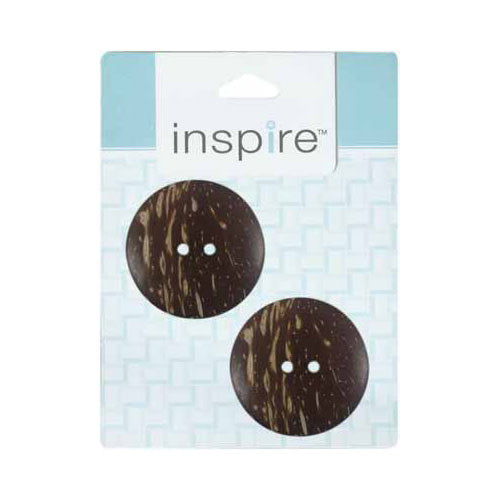 38mm 2-Hole Button, Brown