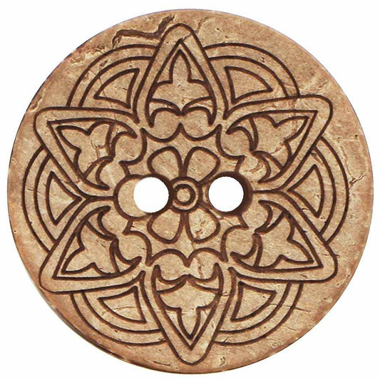 51mm 2-Hole Button, Lt. Brown