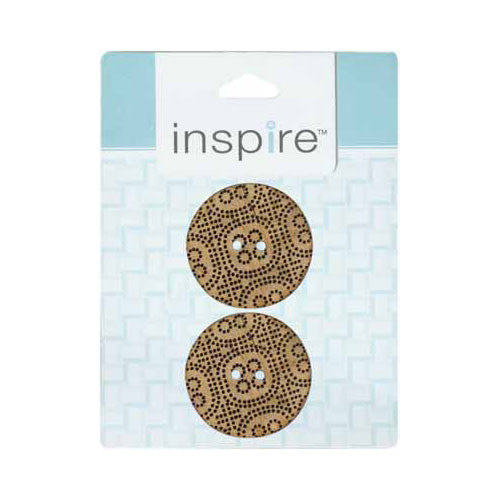 38mm 2-Hole Button, Lt. Brown