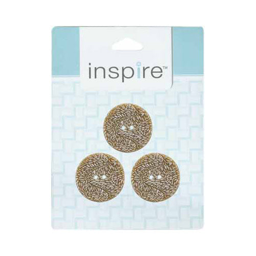 Bouton INSPIRE 2 trous - 28 mm (11⁄8″) - 3 unités - Polyester