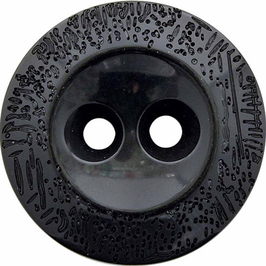 Inspire 2-Hole Button, black - 51mm (2") - 1 count