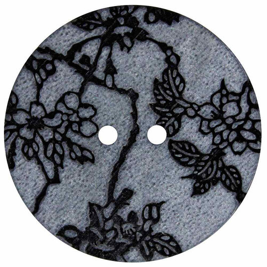 34mm 2-Hole Btn, Grey