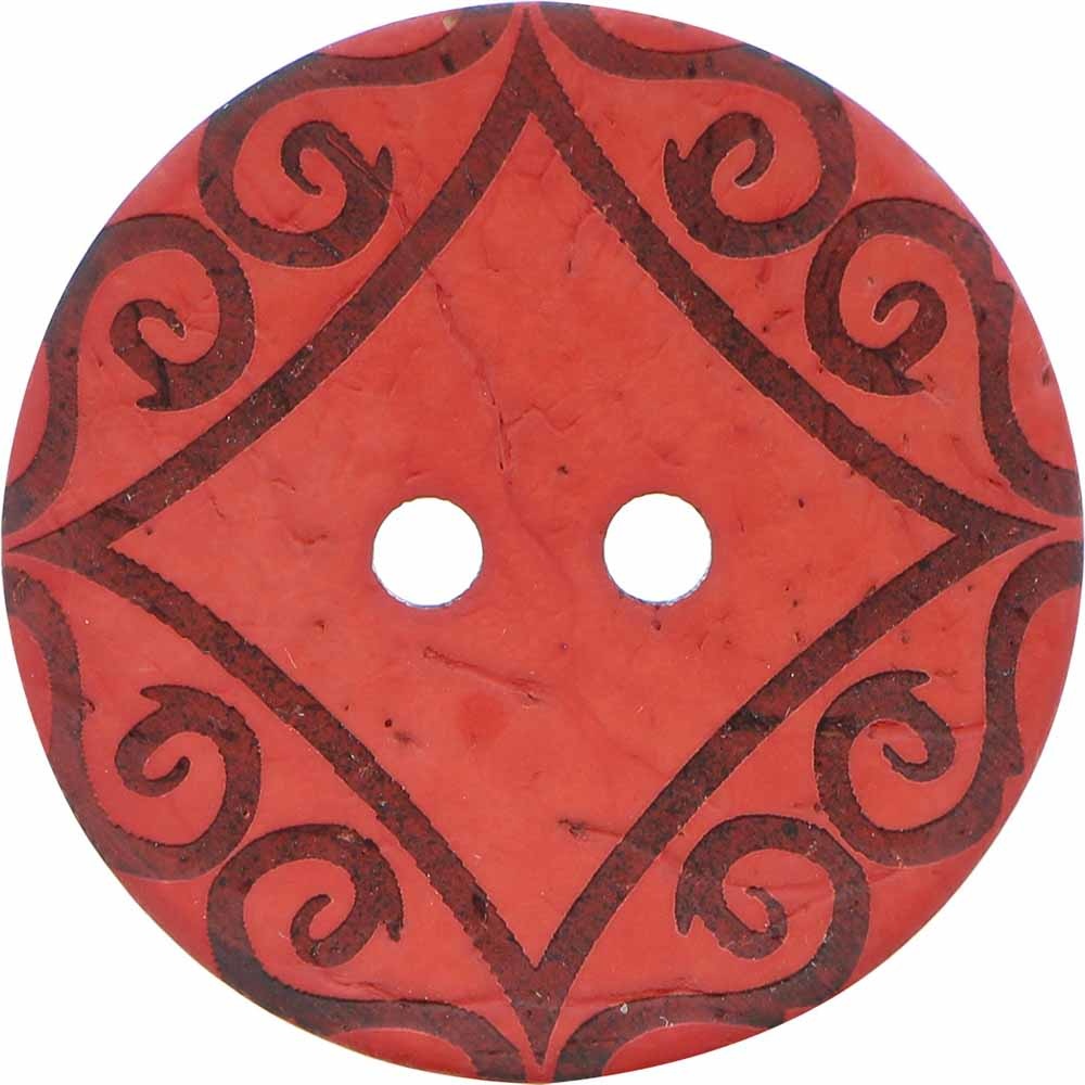 41mm 2-Hole Btn, Red