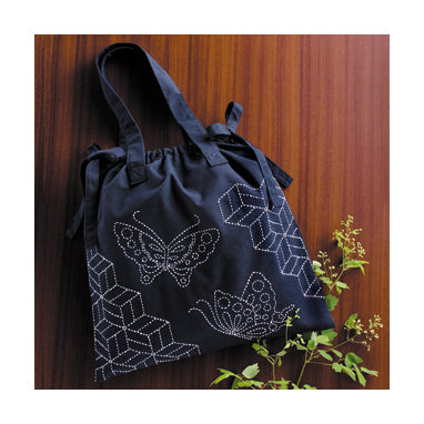Olympus Sashiko Kit - Shoulder Bag - Butterflies & Parquet