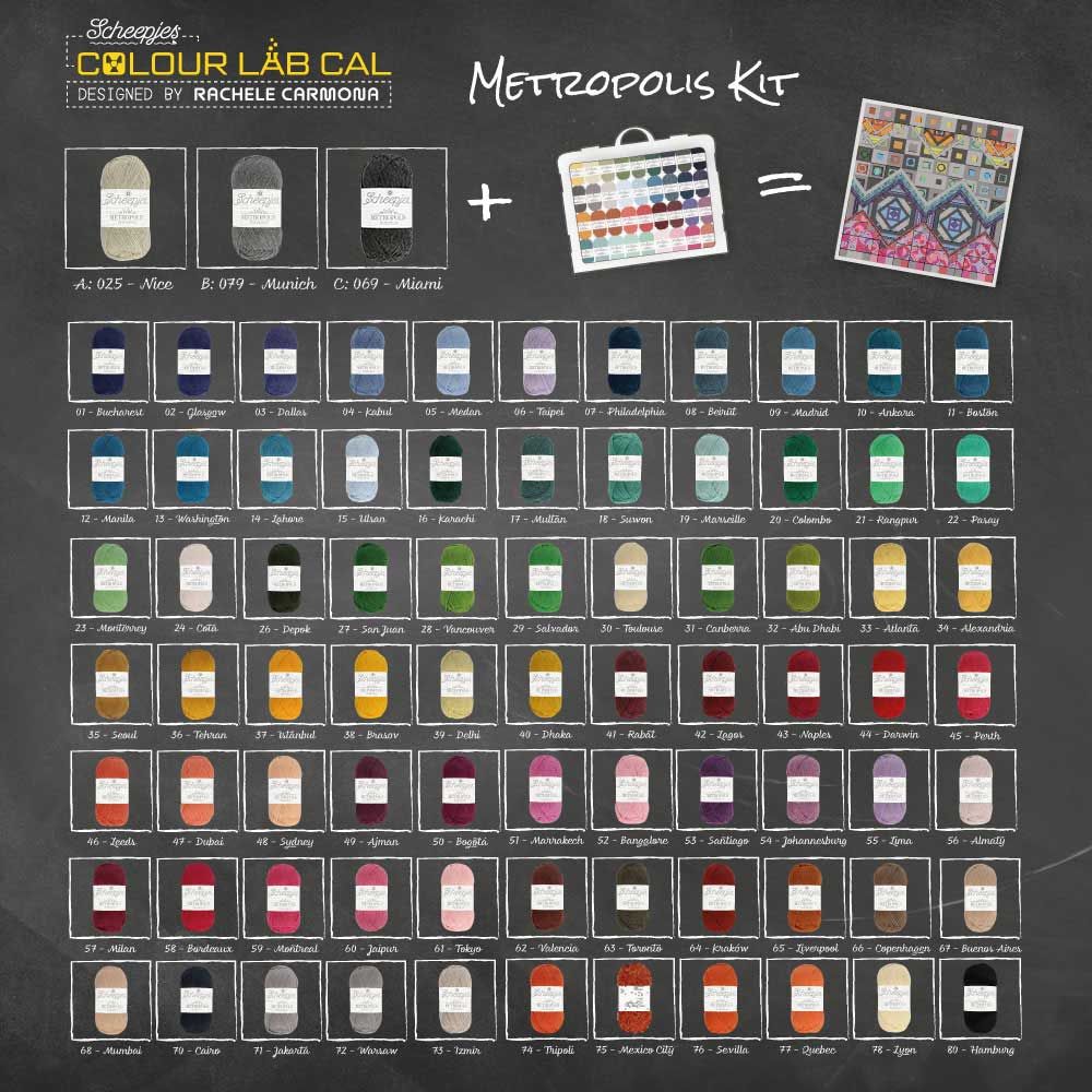 Kit de crochet Scheepjes Color Lab - Métropole