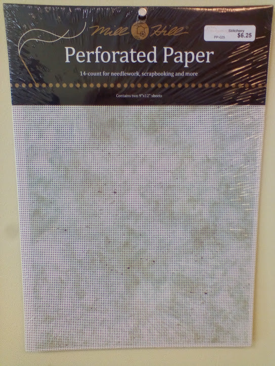 Mill Hill - Perforated Paper -  Green Granite