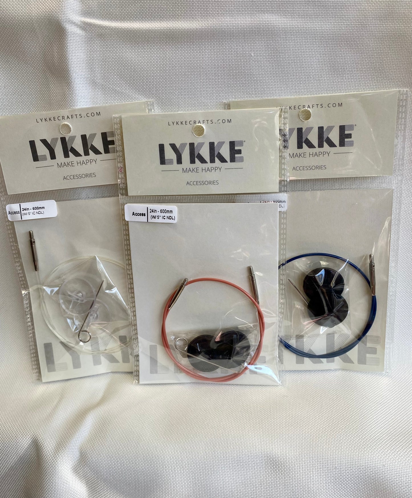 LYKKE Blue Swivel Cords for 3.5" Interchangeable Needles