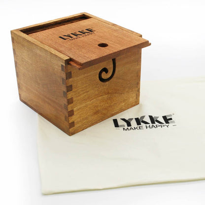 Lykke Crafts Works Boîte à fil en bois de manguier avec couvercle
