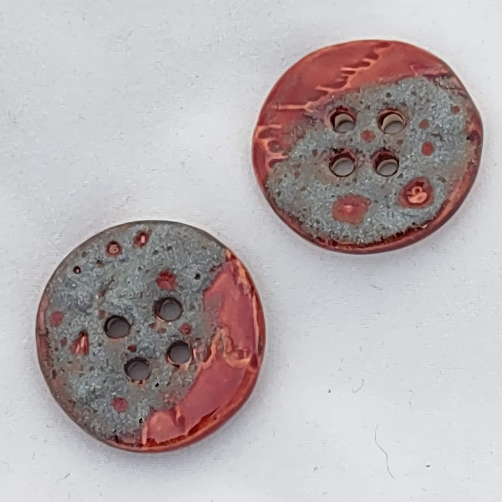 Red Blue-Grey round buttons by Flicker Bug