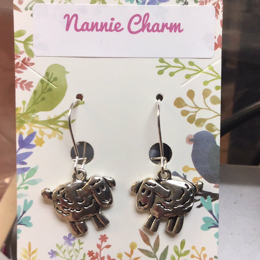 Nannie Charm Sheep Earrings