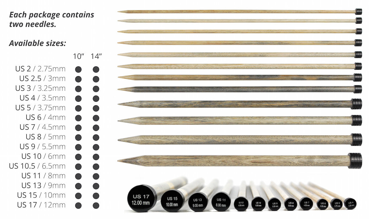 Lykke Driftwood 14" Straight Single-Pointed Needles