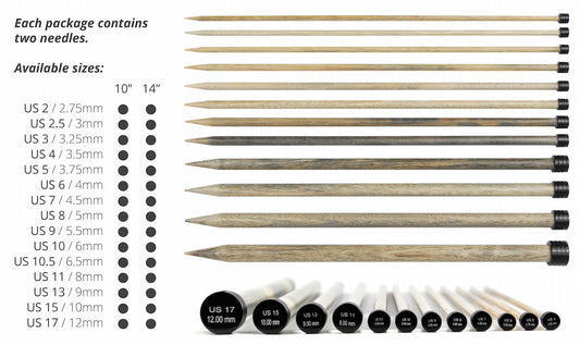 Lykke Driftwood 14" Straight Single-Pointed Needles