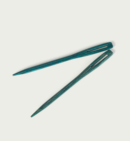 Knitter's Pride Mindful Collection Teal Wood Darning Needles
