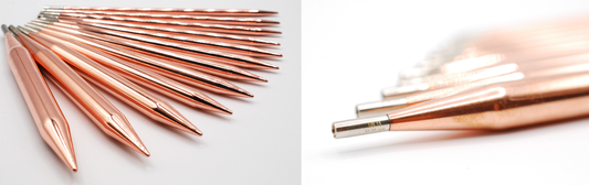 Ensemble d'aiguilles à tricoter circulaires interchangeables LYKKE Cypra 5 "- daim végétalien marron